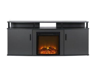 NEW- Ameriwood Home Carson Fireplace TV Stand