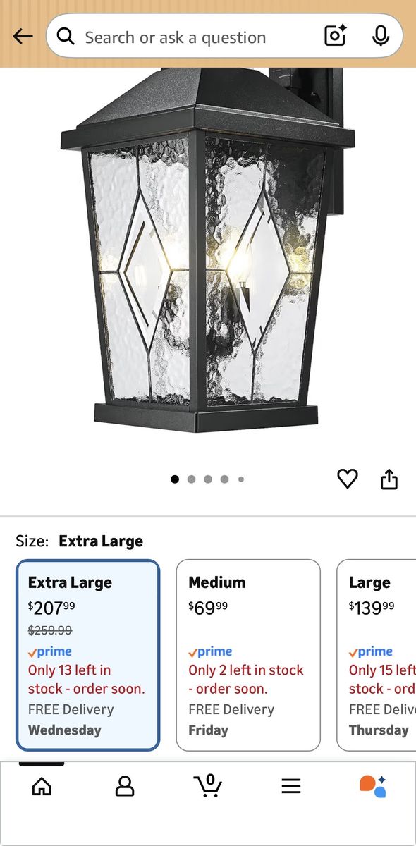 Outdoor Light Fixture for Porch, 27-Inch