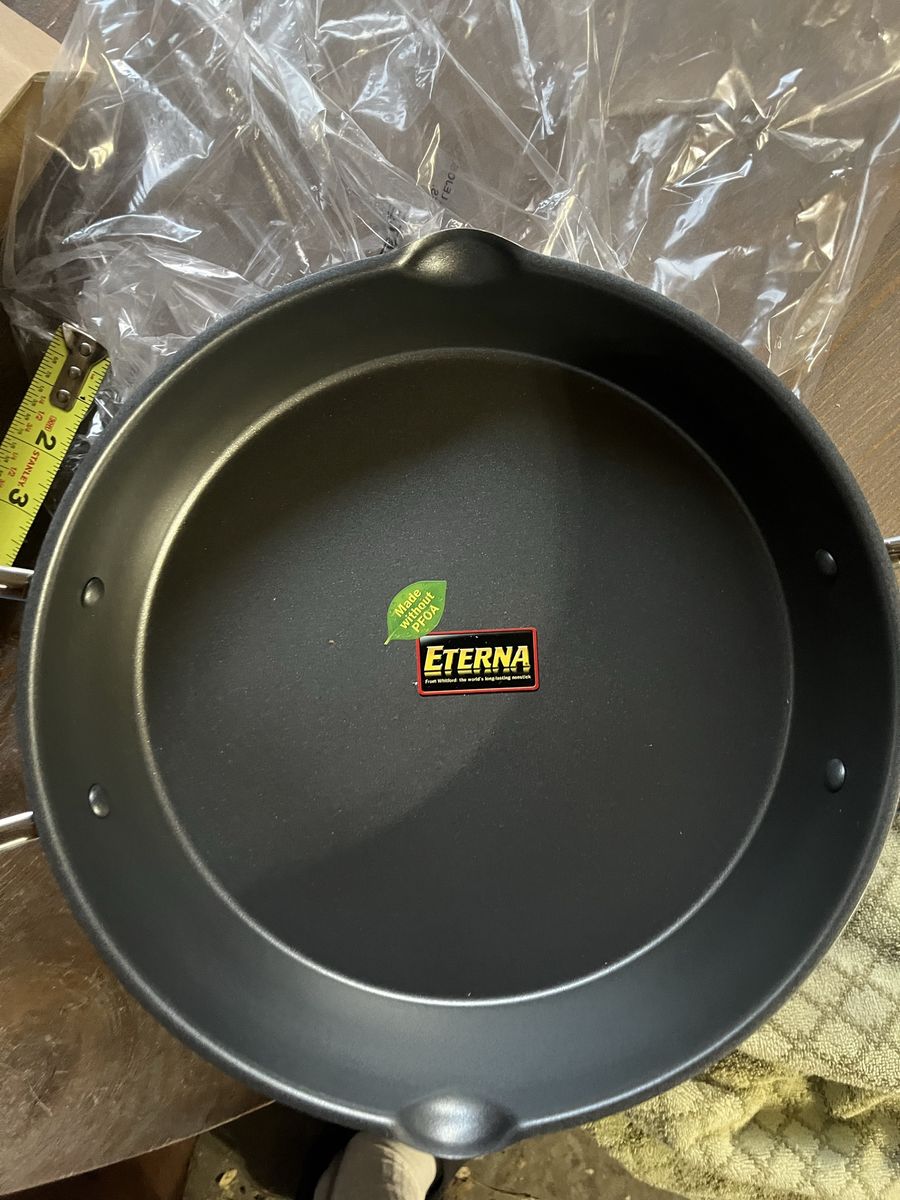 Princess House Culinarium 10" Non-Stick Induction Ready Skillet Frying Pan with Lid Eterna