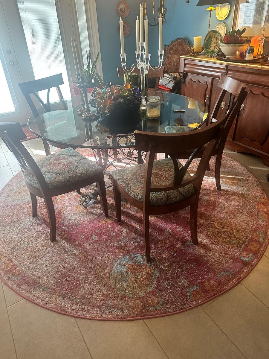 60" Glass Dining Table w/Base