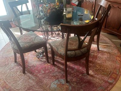 60" Glass Dining Table w/Base