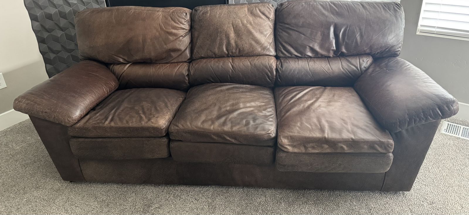 Used Leather couch And Loveseat