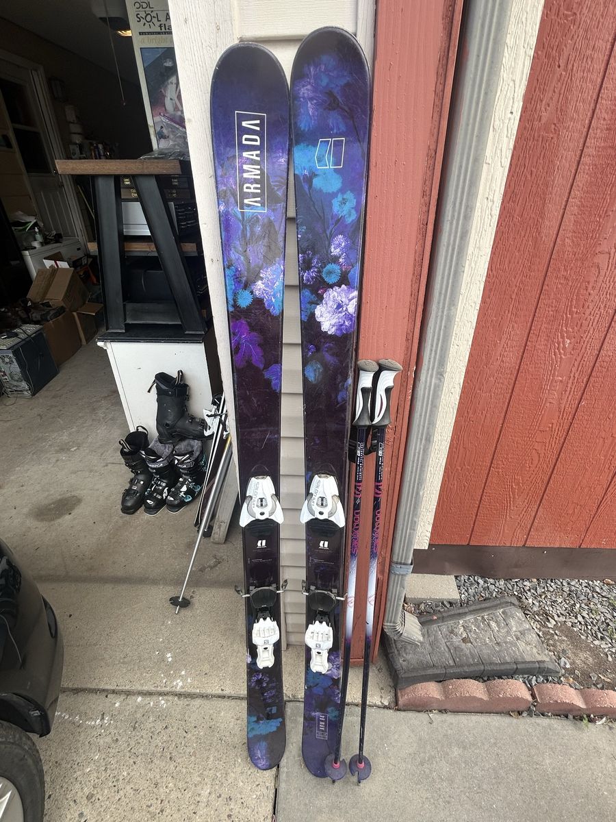 Armada ARW 84 Skis 163cm With Salomon Bindings & Salomon Sticks