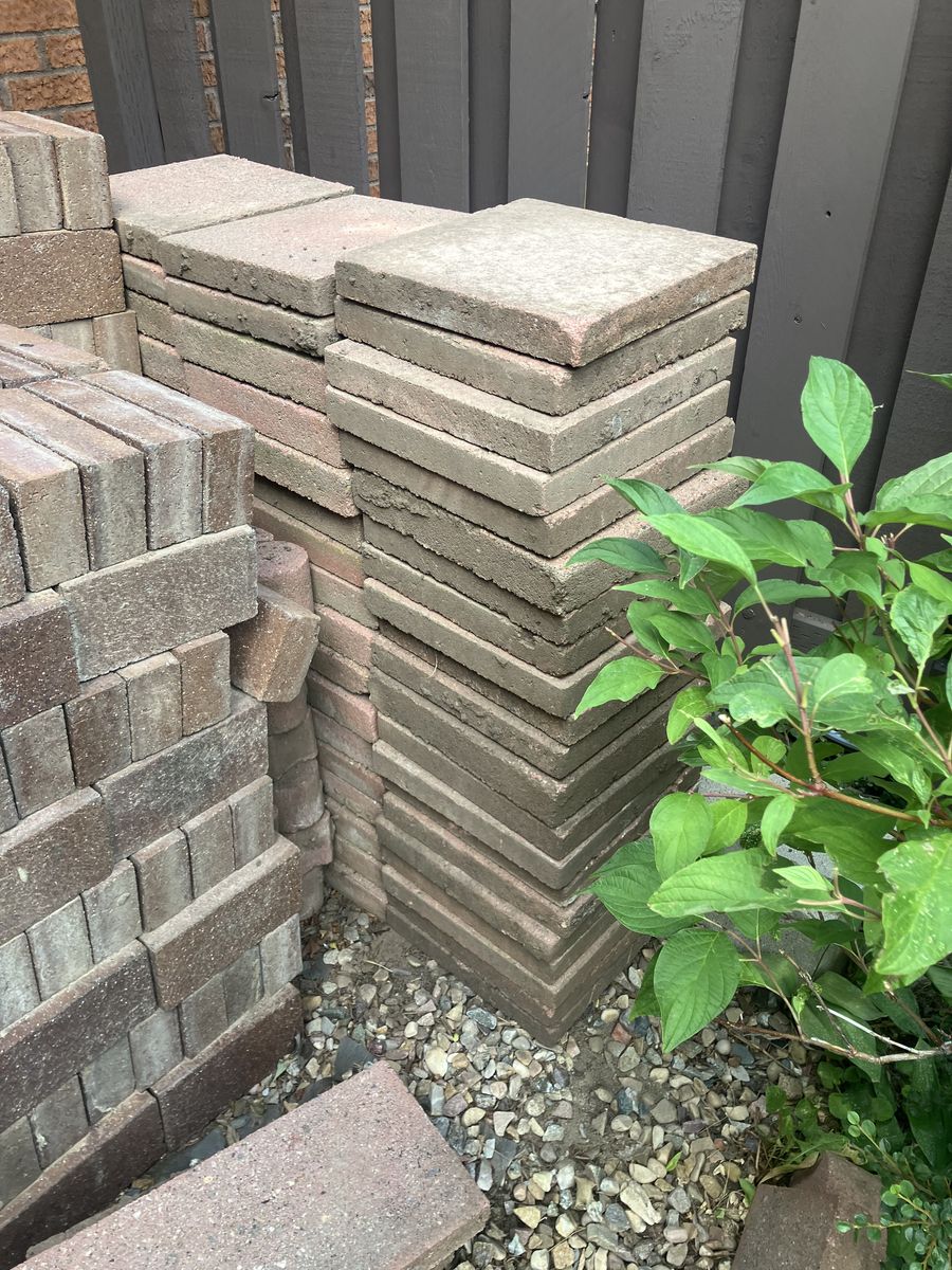 Used Red Concrete Paver