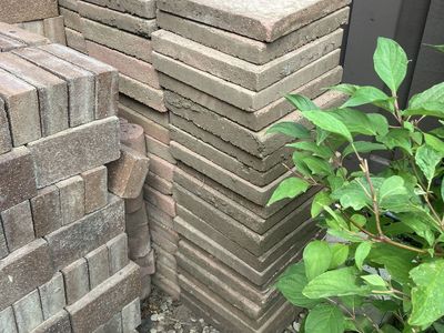 Used Red Concrete Paver