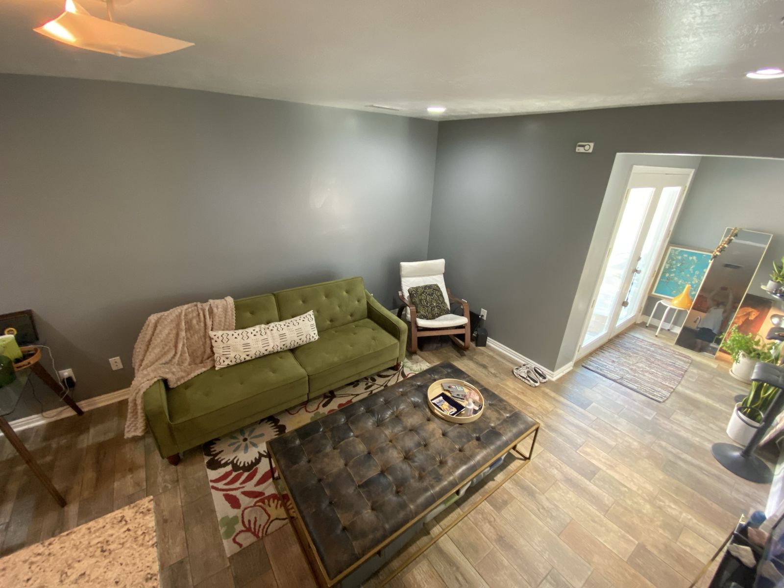 Ottoman Leather & Metal