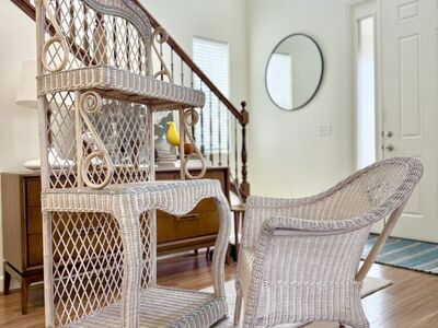 Set Of Vintage Ratan Shelf And Chair