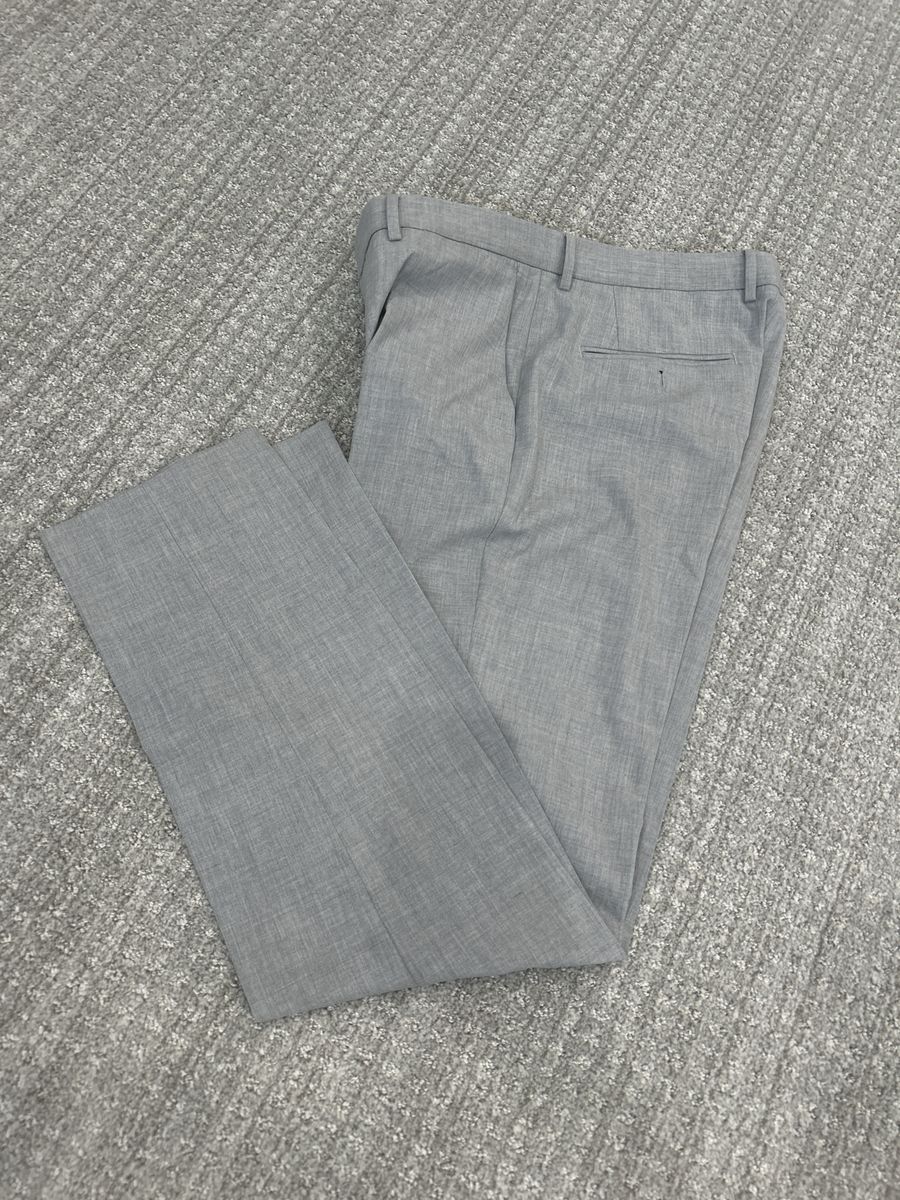 J.M. Haggar Light Grey Slim Fit Dress Pants 33x32