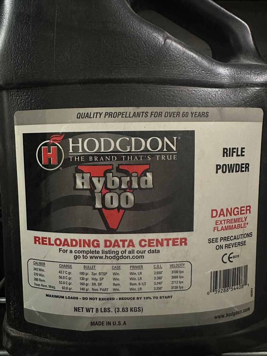 New Hodgdon Hybrid V 100 reloading powder