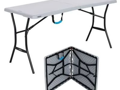 Lifetime 5 ft Fold-in-Half Table, Gray (80939)