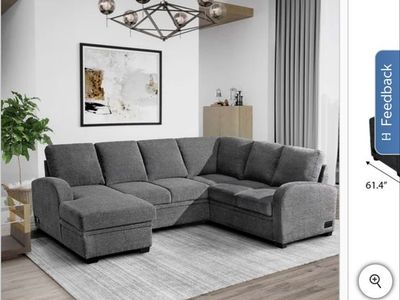 Coddle Aria Sleeper Sectional with chaise