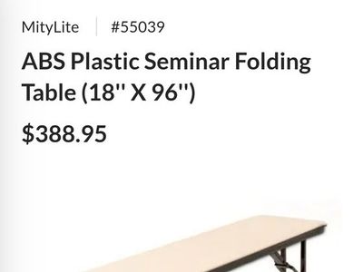 Mity-Lite 1896 tables