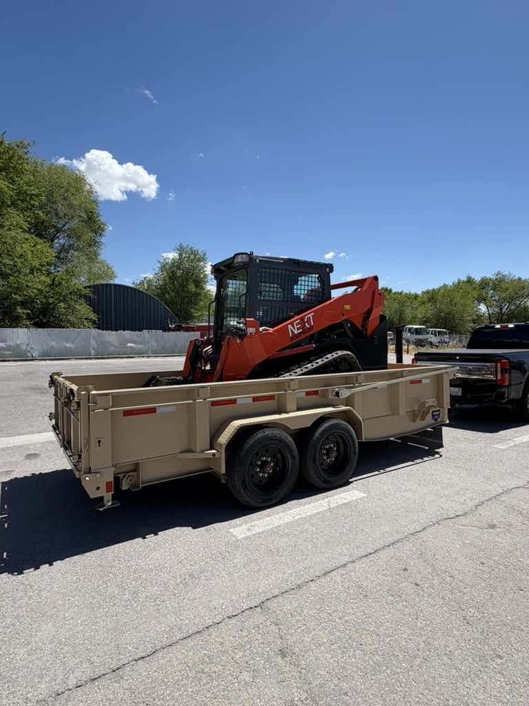 Large Track Skid CTL and Dump Trailer Combo. SVL75-3