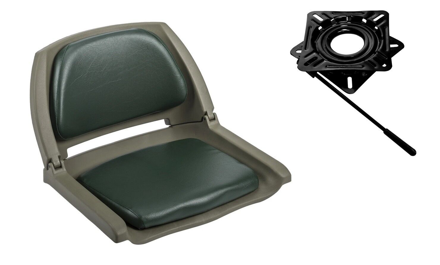 NEW Wise Folding Boat Seat Fishing Cushioned Vinyl Pedestal with 12 Way Locking Swivel