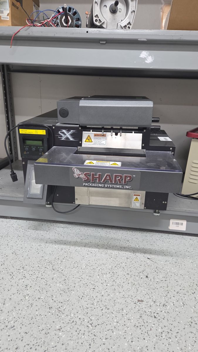 Sharp SX Bagger Printer Automatic Poly Bagging Packaging Machine Pre-Opened Bags