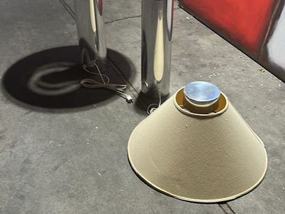 Pair of Vintage Modern Raymore Chrome Table Lamps