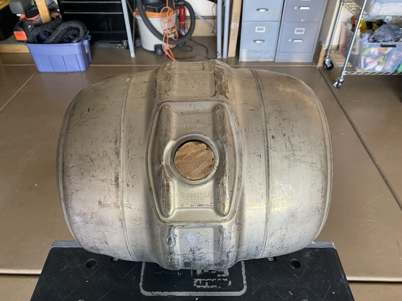 Vintage Stainless Steel Keg made by Firestone for Anheuser-Busch