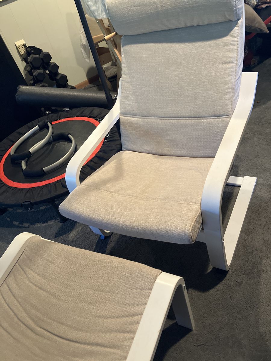 IKEA Ponag Chair and Foot Stool