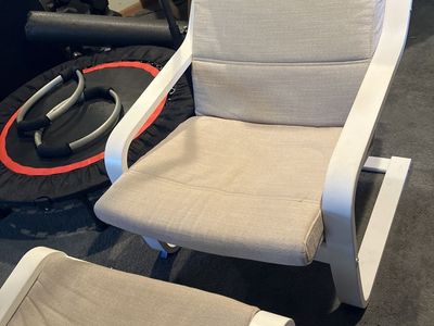 IKEA Ponag Chair and Foot Stool