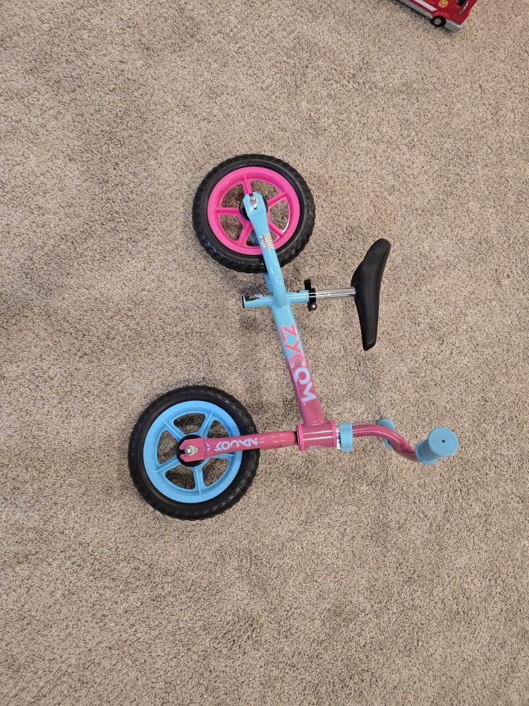 Zycom Pink and Blue Balance Bike for Toddlers Used