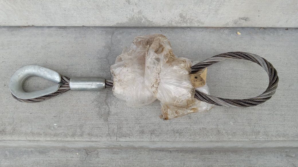 Wire Rope Cable Sling Choker Standard Connecter Loop + Thimble End