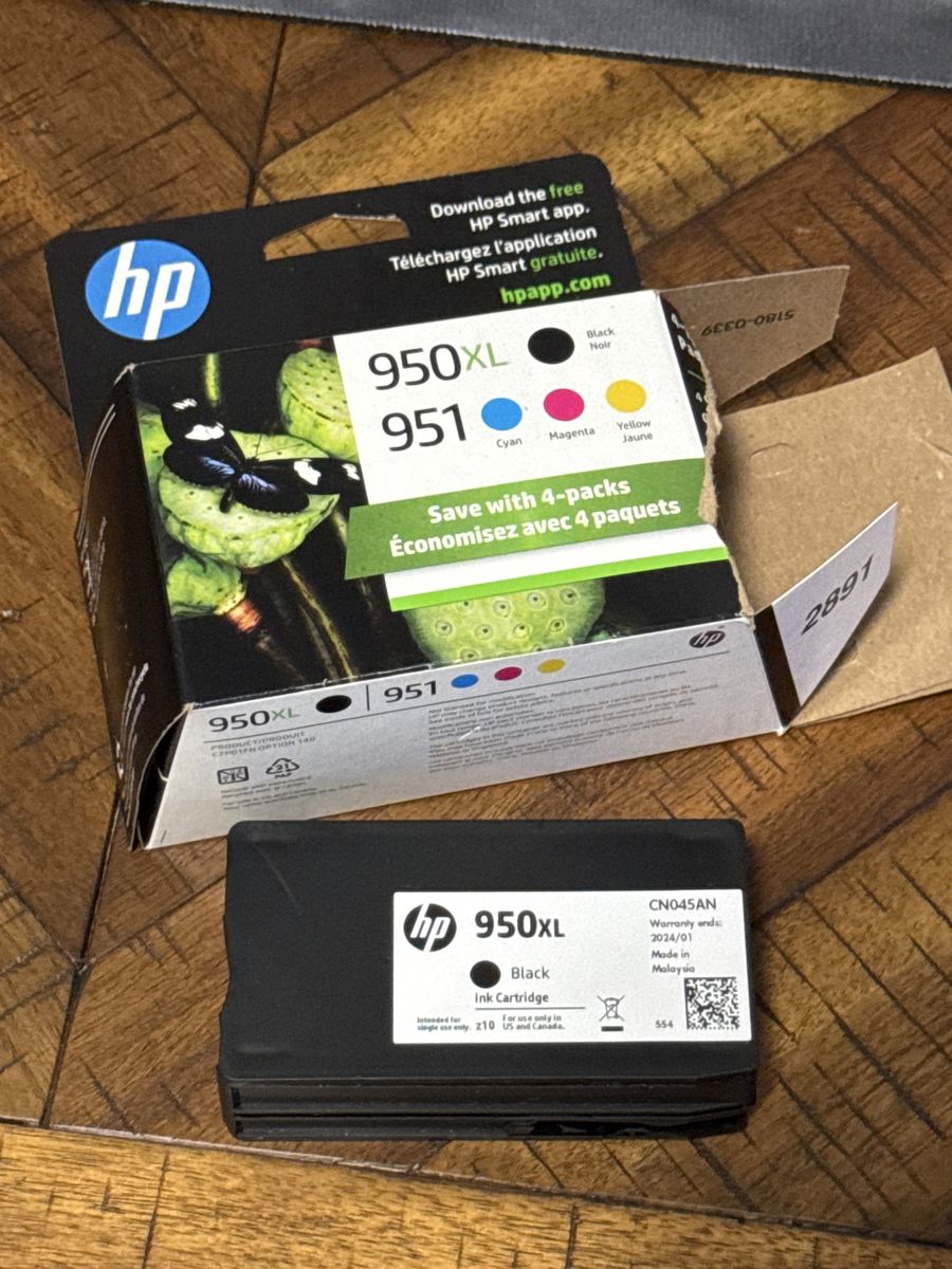 NEW (unused) HP 950 XL Black print cartridge