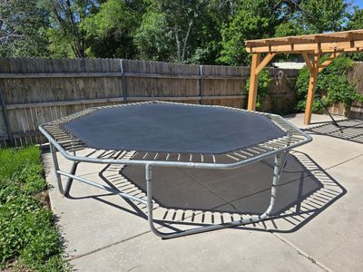 Octagon Trampoline - Large Outdoor Fun with Minor Mat Damage