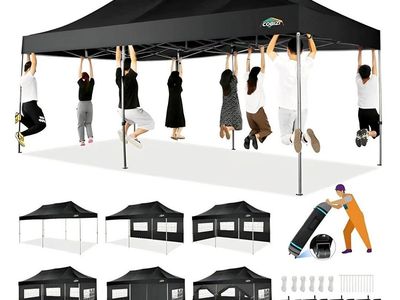 COBIZI 10x20 Heavy Duty Pop up Canopy Tent with 6