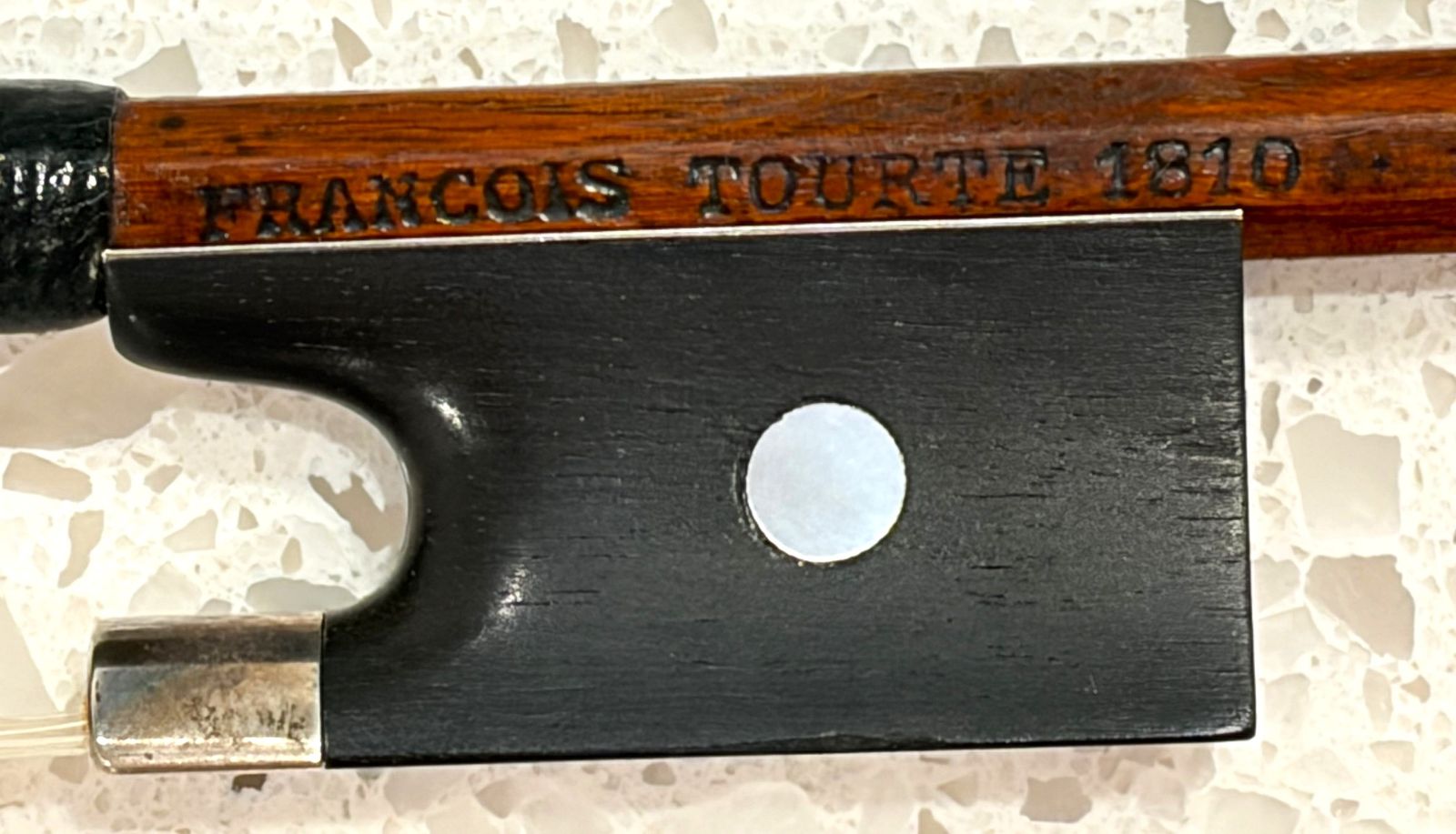 Beautiful old 4/4 labeled Francois Tourte 1810 Saxony violin Bow 58 grams 29.25”