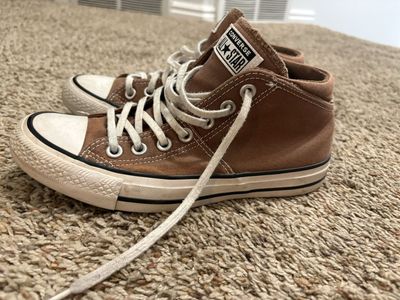 Brown women's converse