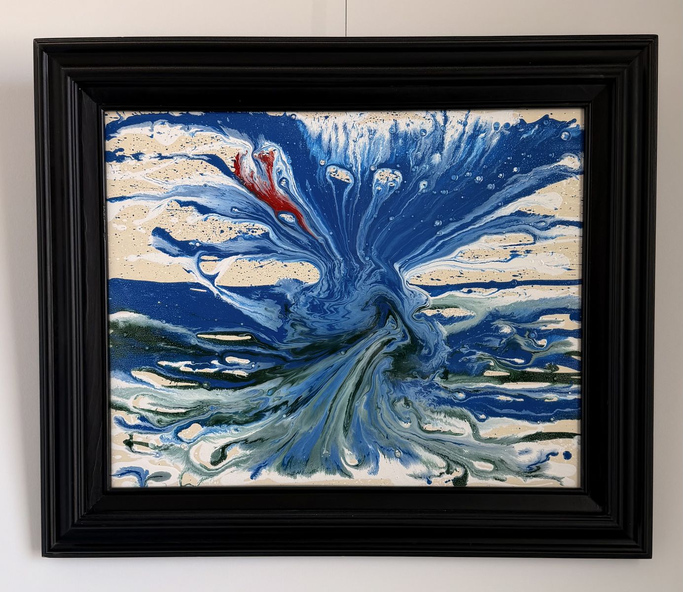 Estate sale - 20" x 16" painting with classic black wood frame