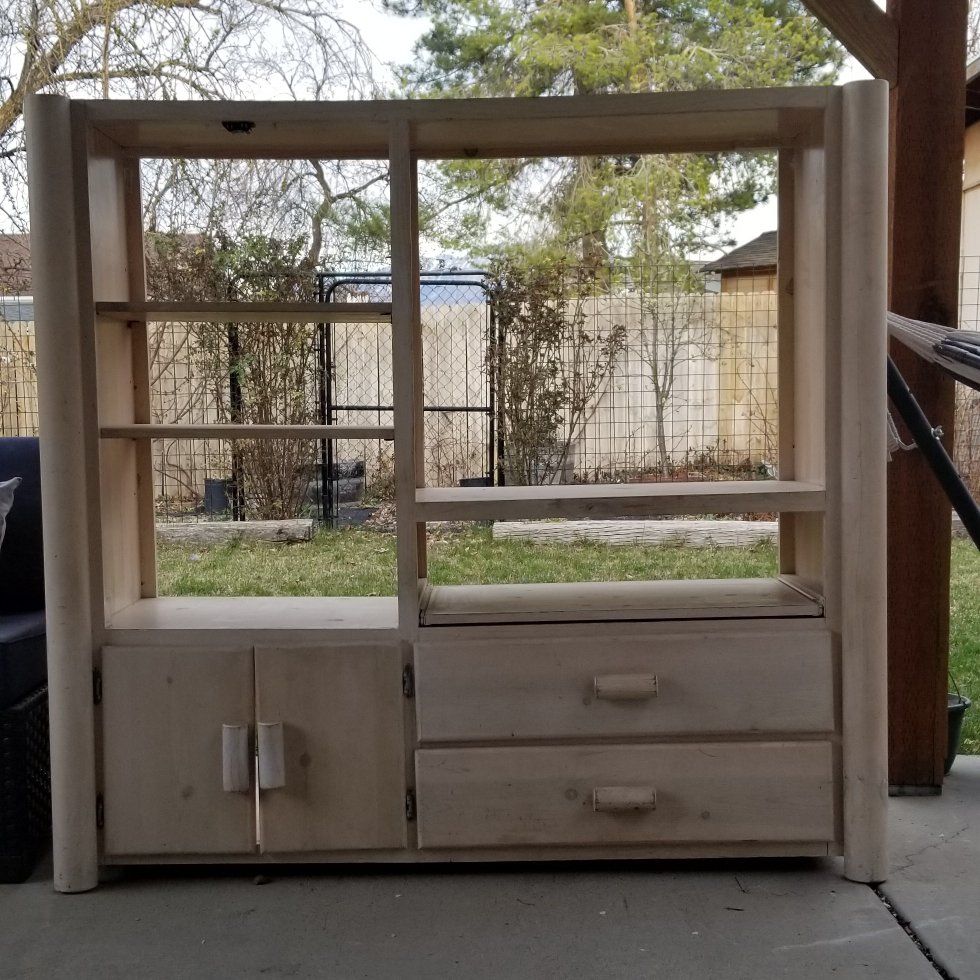 log entertainment center