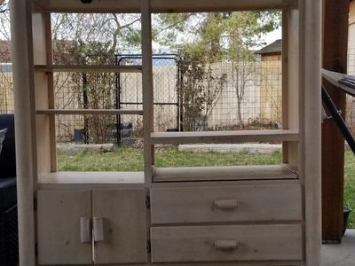 log entertainment center