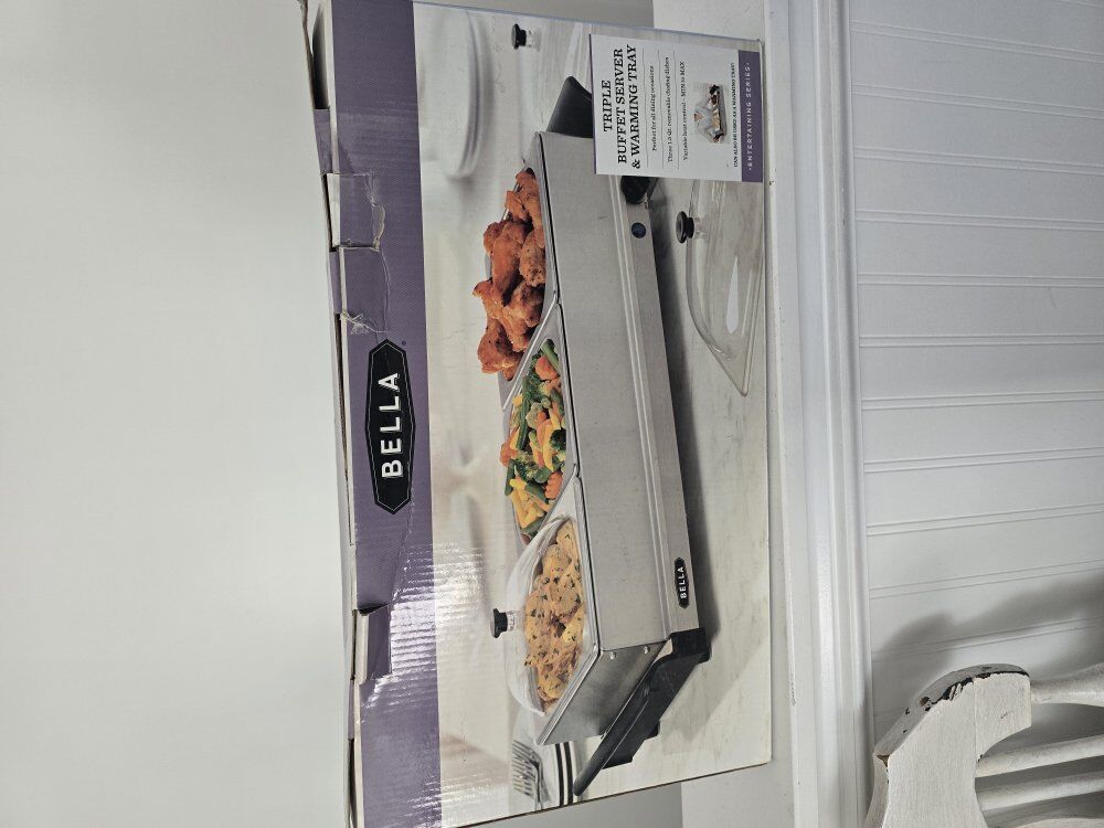 Bella Triple Buffet Server and Warming Tray