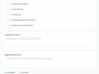 Simple website for sale.