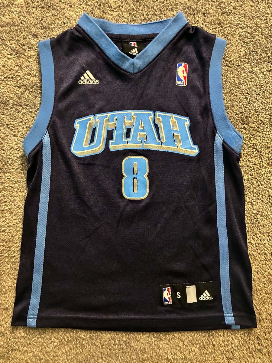 Vintage Adidas Utah Jazz #8 Deron Williams Youth Small (8)  Basketball Jersey