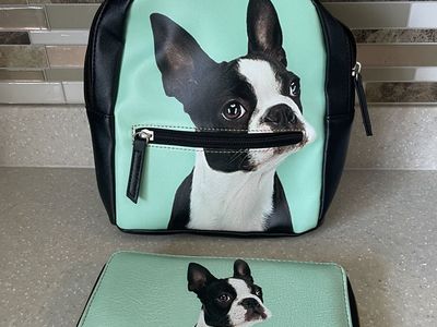 Boston Terrier Mini Backpack & Wallet