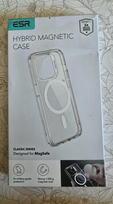 iPhone 13 Pro 6.1 inch, Clear Classic Series Hybrid Magnetic Case for MagSafe Clear
