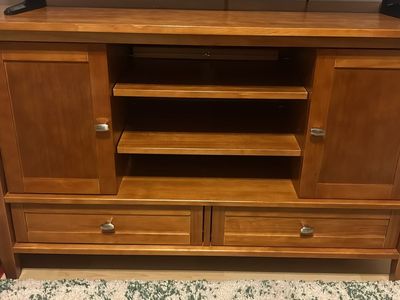 TV Stand With Shelves And Drawers