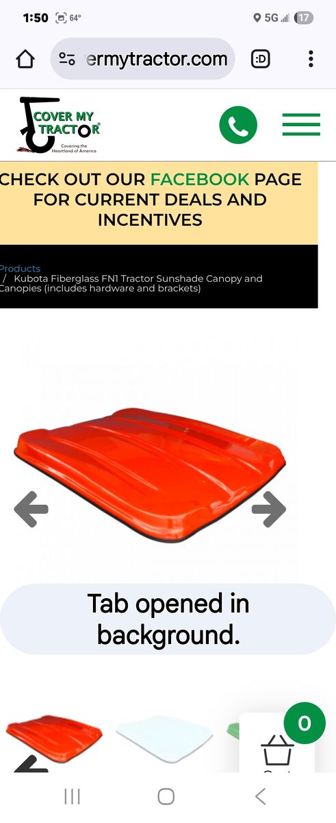 Kubota Deluxe Canopy