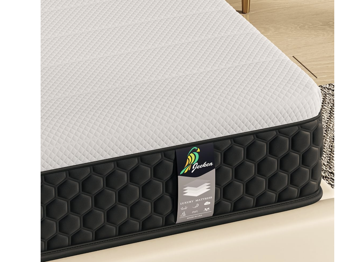 New in Box Full Size Mattress, 10 Inch Innerspring Hybrid Mattress, Memory Foam , Medium Firm