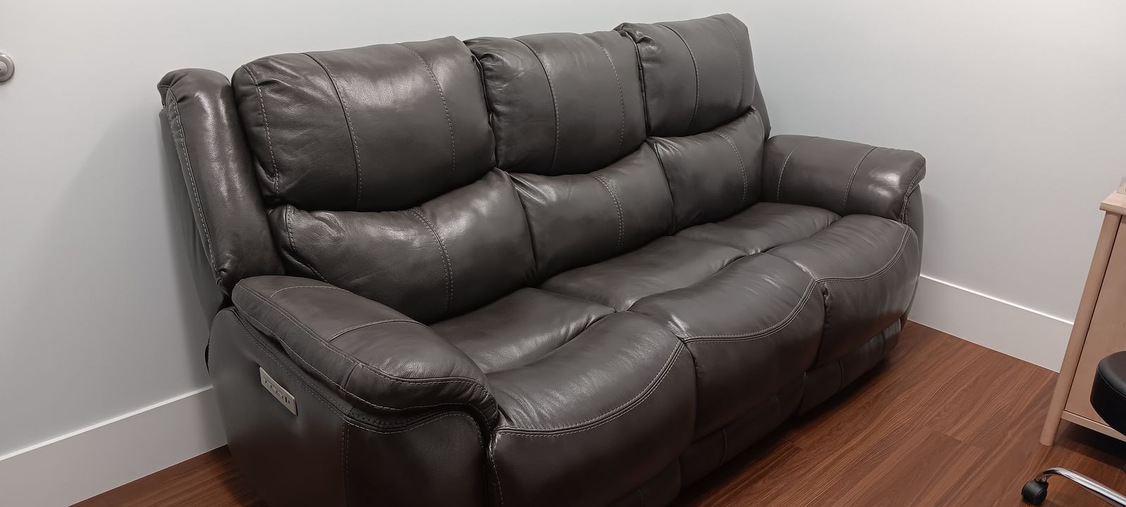Real Leather Power Sofa
