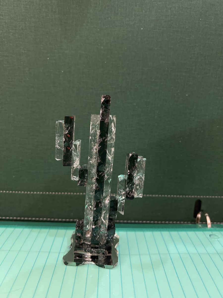 glass saguaro cactus figurines. Set of 7 or individual