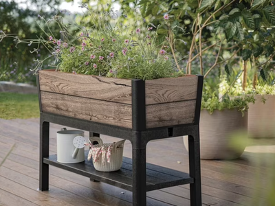 Keter Signature Collection 29 Gal. Resin Elevated Garden Bed
