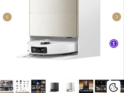 Dreame X60 Max Ultra Complete Robot Vacuum - White/Gold, Smart Navigation, Auto-Emptying