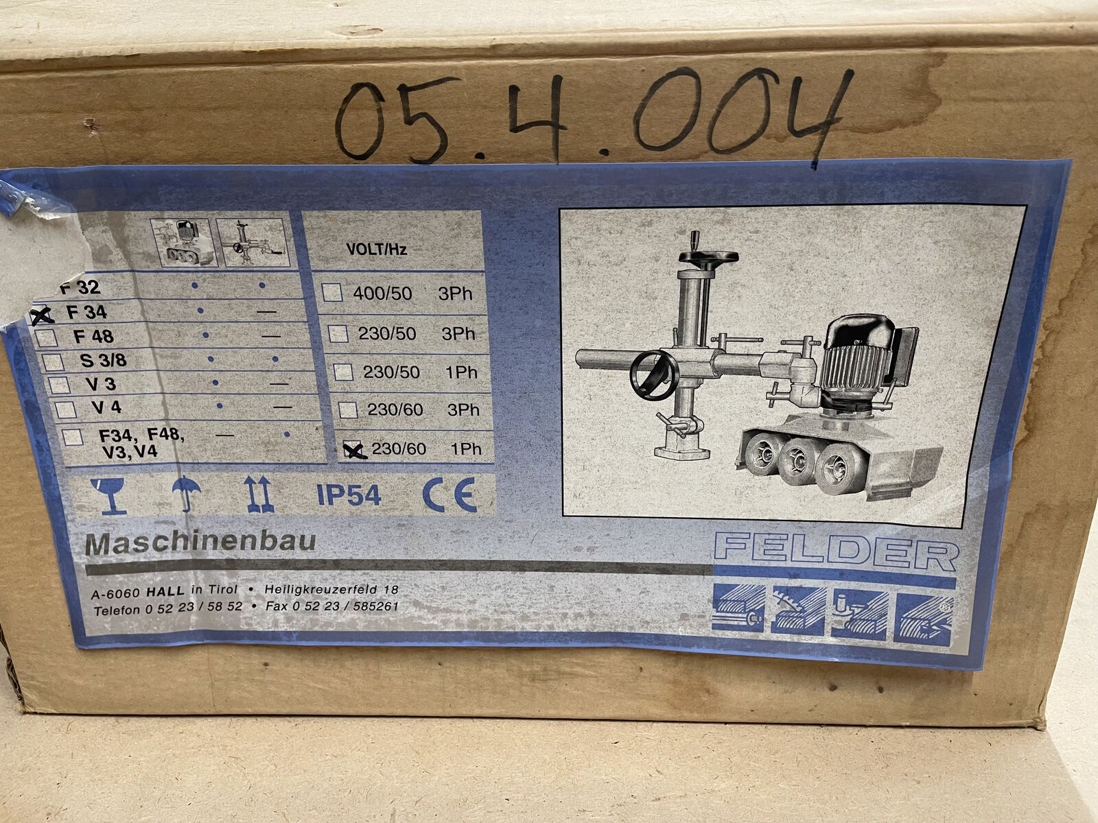 New Felder F 34 Power Feeder + Tilting Bracket