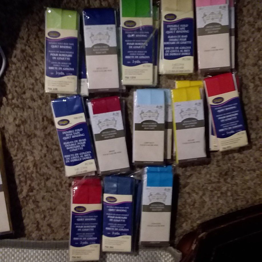 QUILT BINDING...13 COLORS..26 PACKAGES