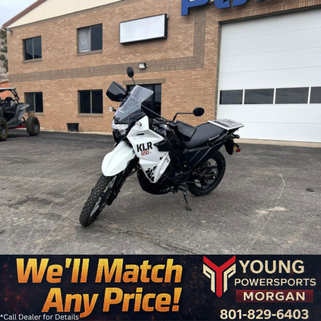 2025 Kawasaki KLR®650 S Metallic Matte White ABS