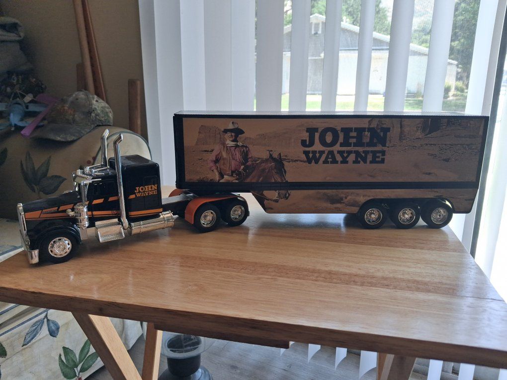 Vintage New-Ray Kenworth John Wayne Semi Truck and Trailer Model