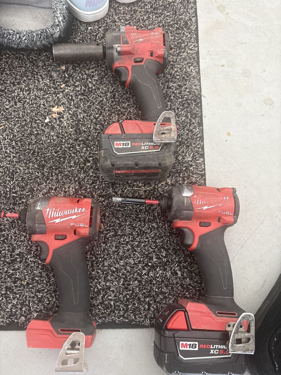 Tools and 2 batteries obo 1/2 drill